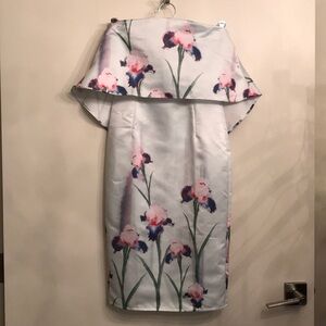 ASOS floral silk tube dress